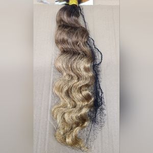 3pk bundle set 18" 18" 16" of body wave ombre blonde human weft hair